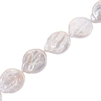 EINMALIGES ANGEBOT - 2er Set Weiße Keshi Perl Halskette und Armband, 316L Weiß Edelstahl