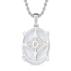 D'Joy AA Meetiyagoda Regenbogen Mondstein Anhänger mit Kette, ca. 50 cm 925 Silber und Edelstahl ca. 10.66 ct