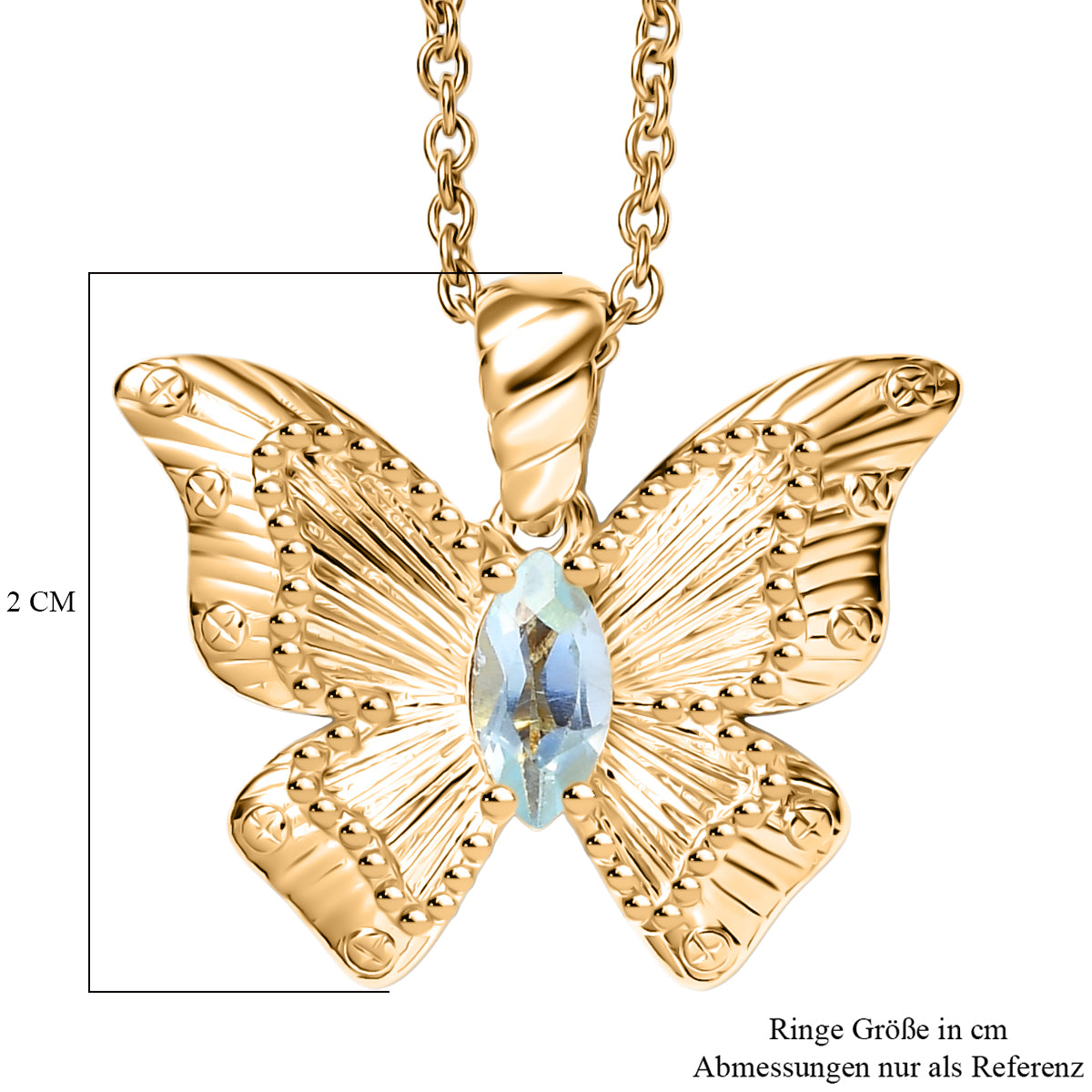EVER TRUE Himmelblauer Topas Schmuckset ca. 50 cm ca. 0.66 ct