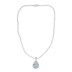 D'Joy 2er Set Meetiyagoda Regenbogen Mondstein Anhänger mit Weißer Mondstein collier ca. 45 cm 925 Silber rhodiniert ca. 30.17 ct