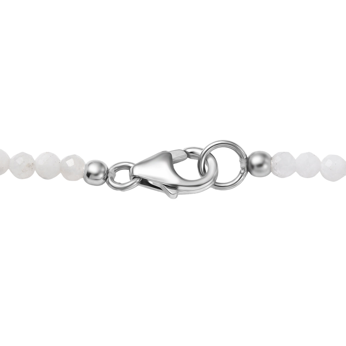 D'Joy 2er Set Meetiyagoda Regenbogen Mondstein Anhänger mit Weißer Mondstein collier ca. 45 cm 925 Silber rhodiniert ca. 30.17 ct