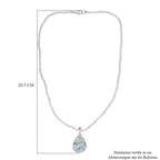D'Joy 2er Set Meetiyagoda Regenbogen Mondstein Anhänger mit Weißer Mondstein collier ca. 45 cm 925 Silber rhodiniert ca. 30.17 ct