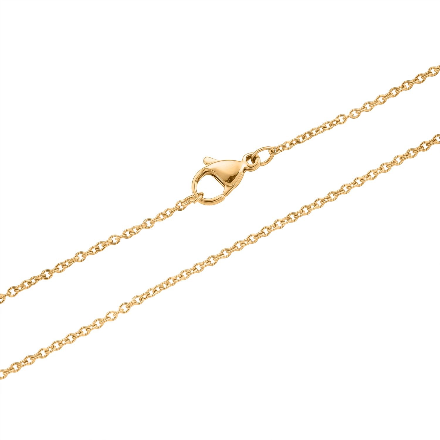 Weiße Süßwasser Perle Anhänger mit Kette, ca. 50 cm 316L Edelstahl, Goldfarben