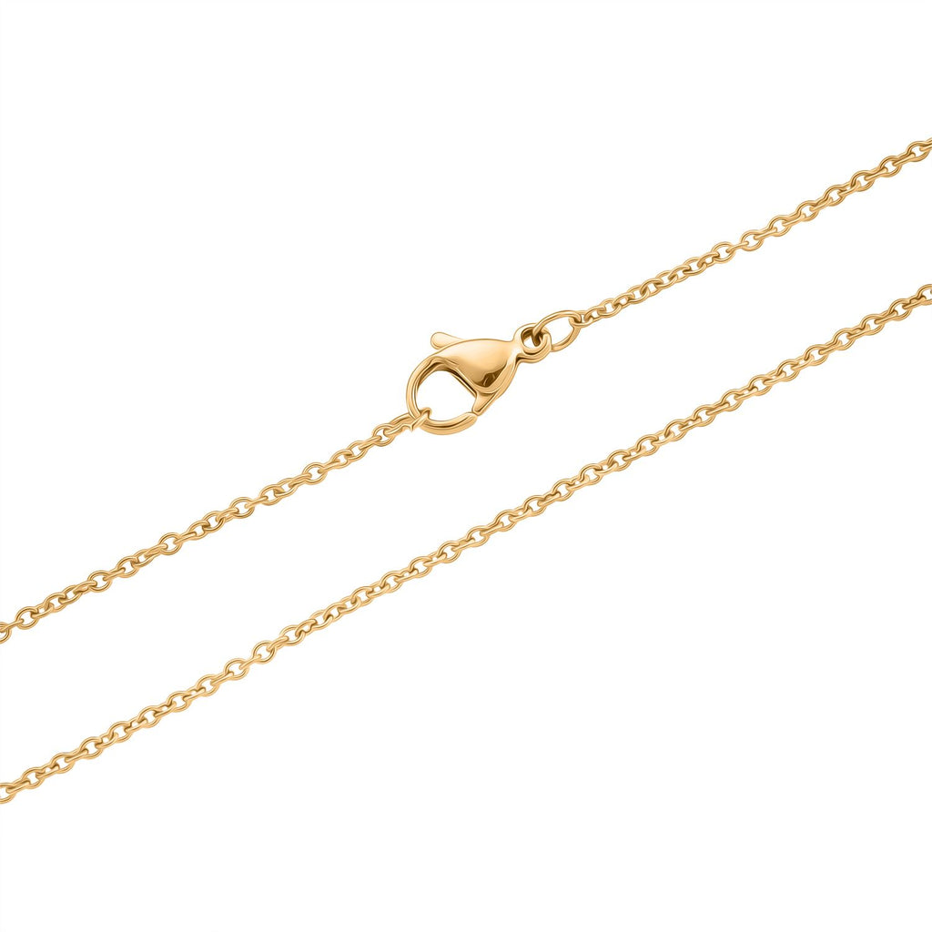 AAA Lila Süßwasser Perle Anhänger mit Kette, ca. 50 cm 316L Edelstahl goldfarben