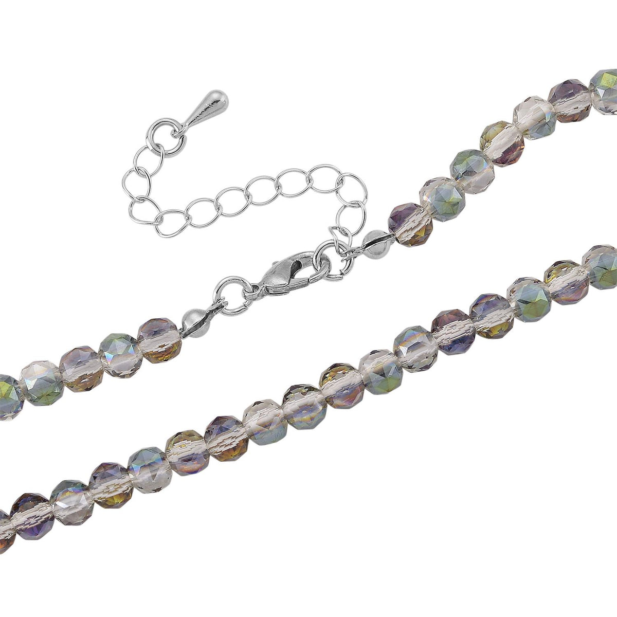 Mysticher Regenbogen Kristall Anhänger mit 60+5cm Kette, Legierung