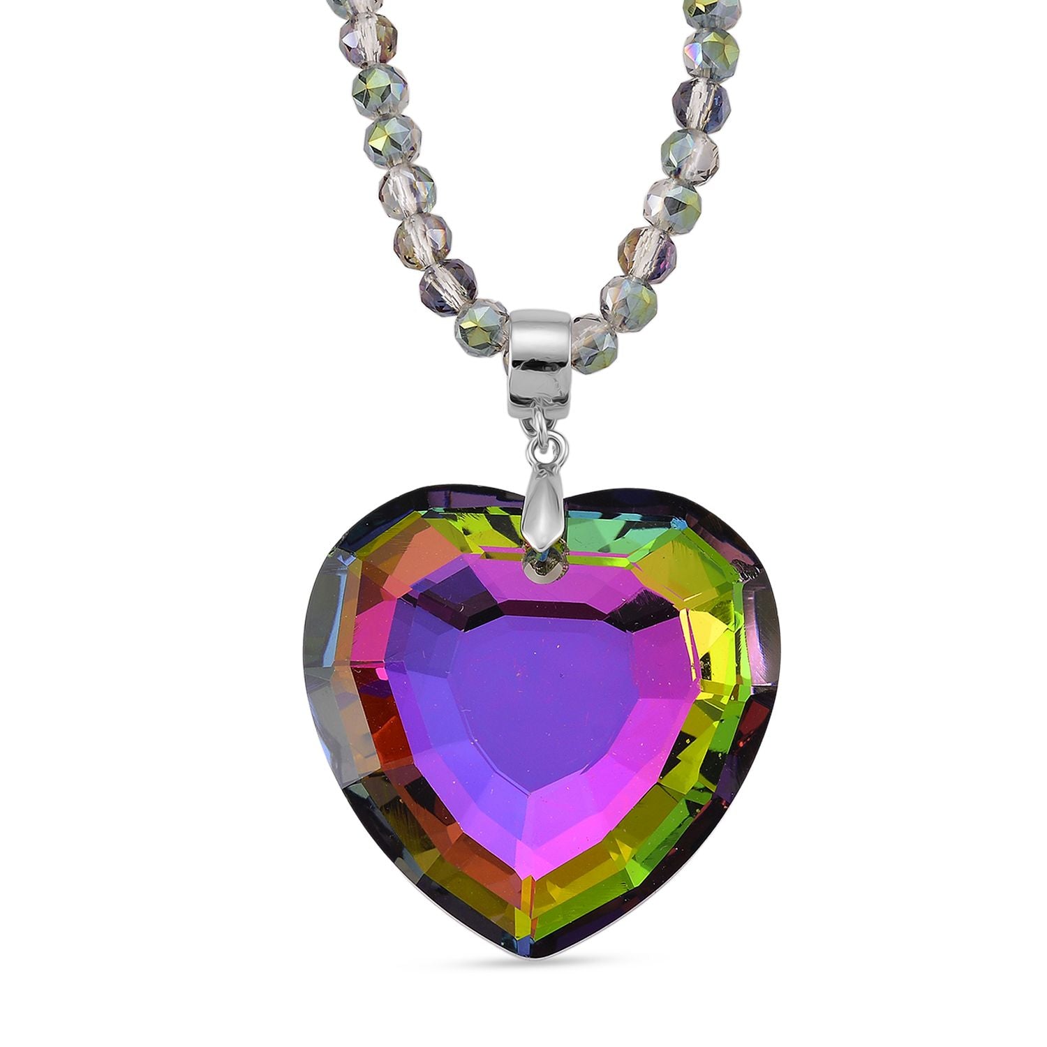 Mysticher regenbogen kristall Anhänger mit Kette ca. 60 cm + 5 cm Extender