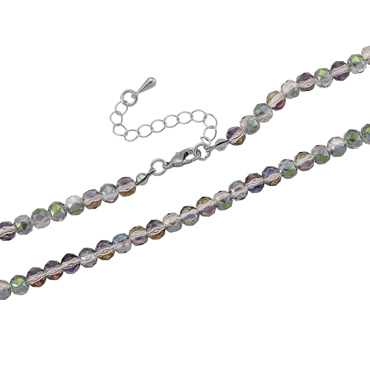 Mysticher regenbogen kristall Anhänger mit Kette ca. 60 cm + 5 cm Extender