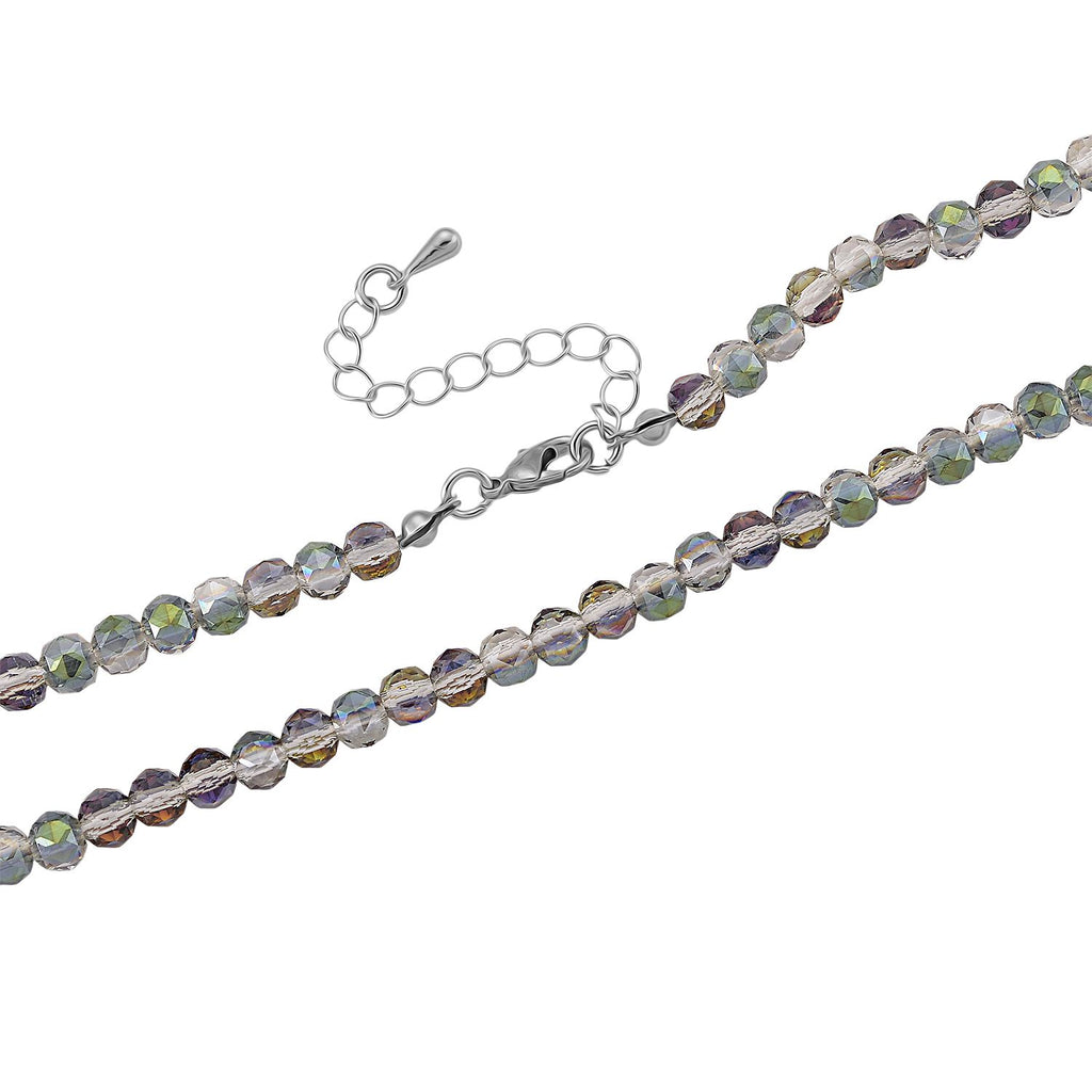 Mysticher regenbogen kristall Anhänger mit Kette ca. 60 cm + 5 cm Extender