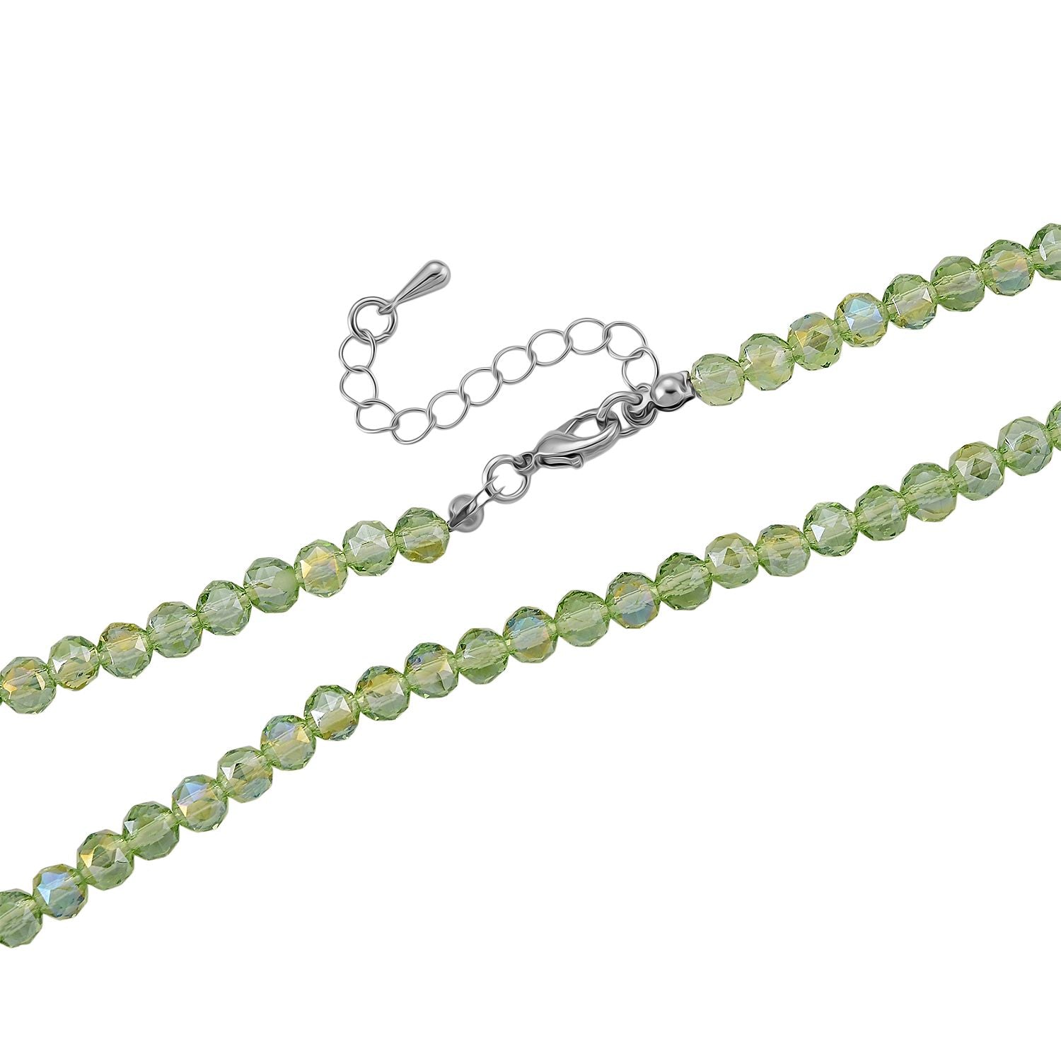 Grüner Magie Farbe Kristall Anhänger mit Kette ca. 60 cm + 5 cm Extender