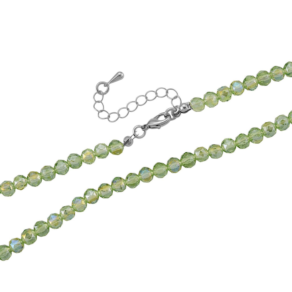 Grüner Magie Farbe Kristall Anhänger mit Kette ca. 60 cm + 5 cm Extender