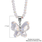 2er Set - Weißer Magie Anhänger mit Kette ca. 60 cm+ 5 cm Extender, Farbe Kristall