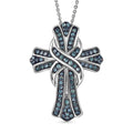 LUXURIANT SGL zertifizierter VS Labor blauer Diamant Anhänger mit 50cm Kette - 0,50 ct.