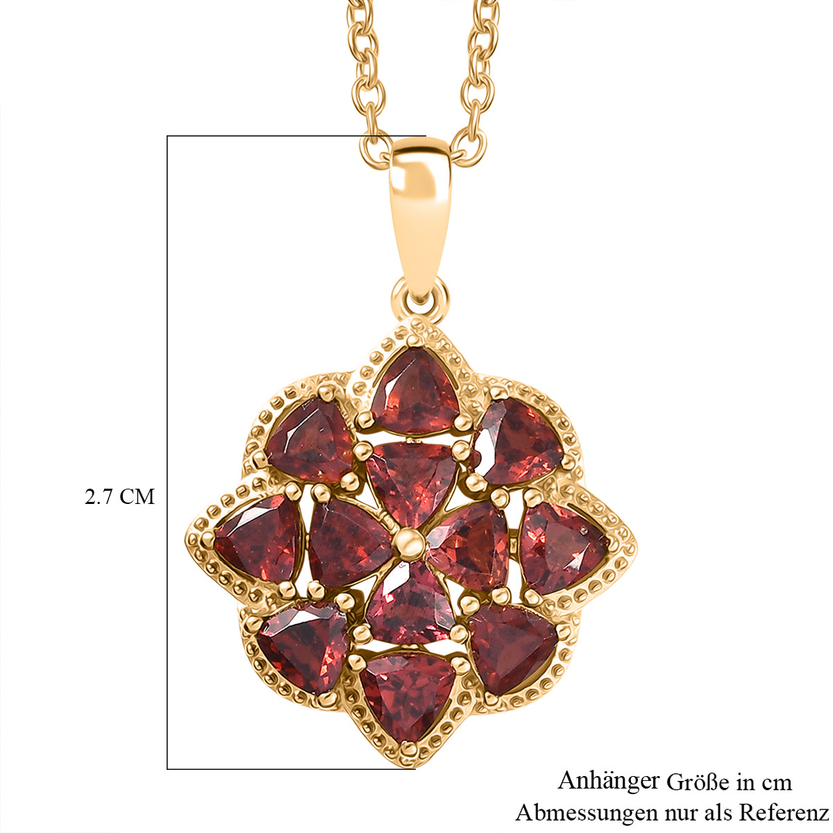 EVER TRUE Mosambik Granat Schmuckset ca. 50 cm ca. 3.56 ct