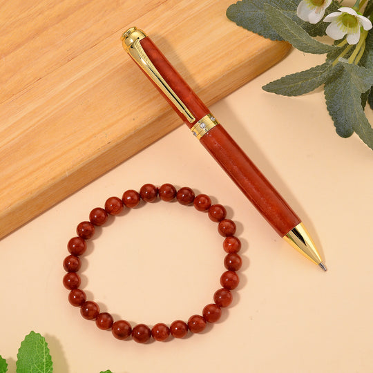2er Set- Burmesischer Rote Jadeit Jade Geschenkset, Vergoldet 300.00 ct