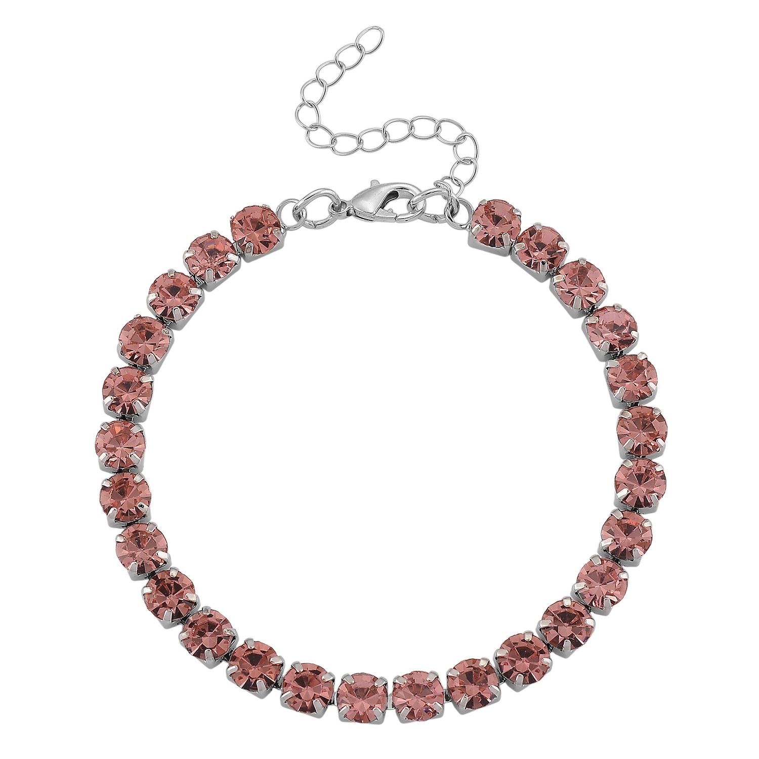 Rosa  Muschelkernperle (4-10 mm), Rosa Kristall Schmuckset 316L Edelstahl, Nickelfreies Messing