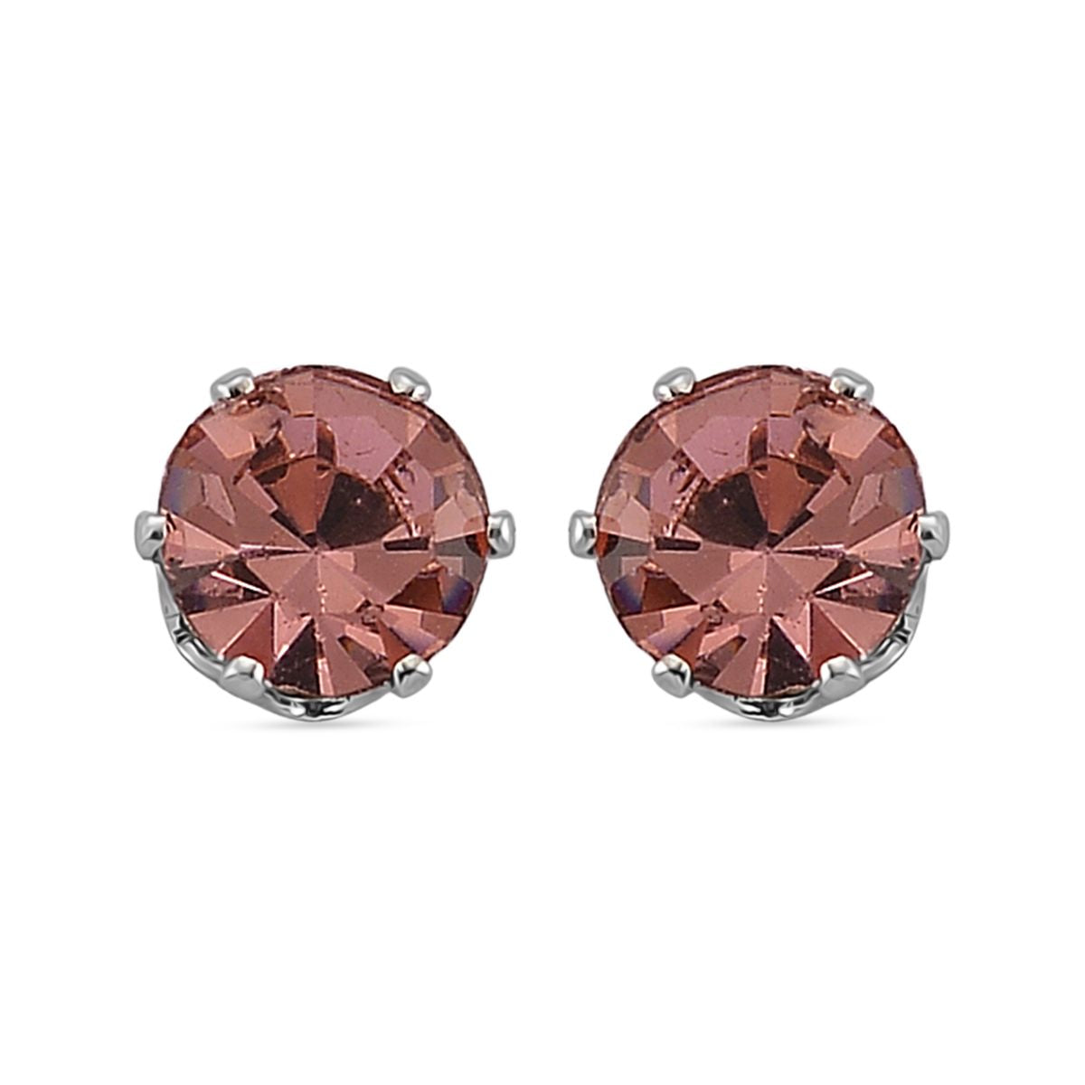 Rosa  Muschelkernperle (4-10 mm), Rosa Kristall Schmuckset 316L Edelstahl, Nickelfreies Messing