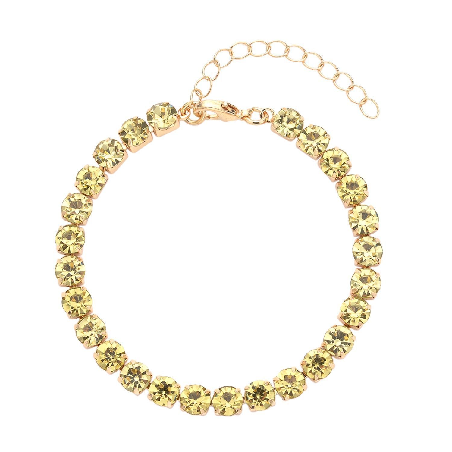 9er Set - Goldene Muschelkernperle Armband und Ohrringe (4-10 mm), Gelber Kristall, 316L Edelstahl Gelb, Nickelfreies Messing, Goldfarben