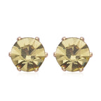 9er Set - Goldene Muschelkernperle Armband und Ohrringe (4-10 mm), Gelber Kristall, 316L Edelstahl Gelb, Nickelfreies Messing, Goldfarben