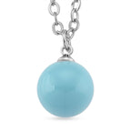 Blauer Muschelkernperle (8-12 mm), Blau Kristall Schmuckset 316L Edelstahl, Nickelfreies Messing