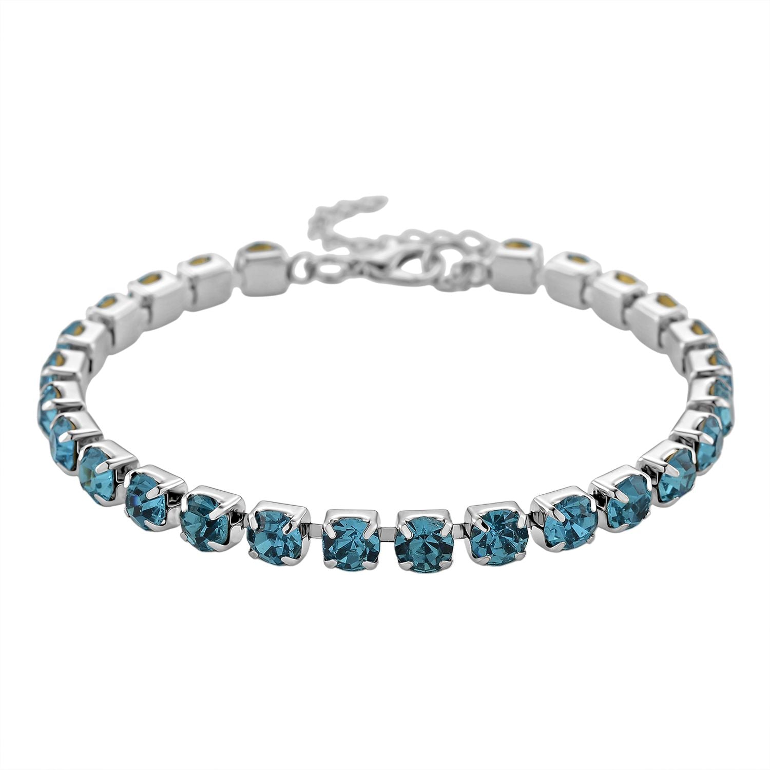 Blauer Muschelkernperle (8-12 mm), Blau Kristall Schmuckset 316L Edelstahl, Nickelfreies Messing