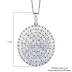 D'Joy Meetiyagoda Regenbogen Mondstein Anhänger mit Kette, ca. 50 cm 925 Silber rhodiniert ca. 26.01 ct