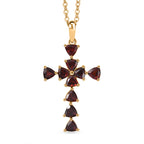 EVER TRUE Mosambik Granat Schmuckset ca. 50 cm ca. 2.96 ct