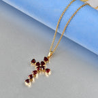 EVER TRUE Mosambik Granat Schmuckset ca. 50 cm ca. 2.96 ct