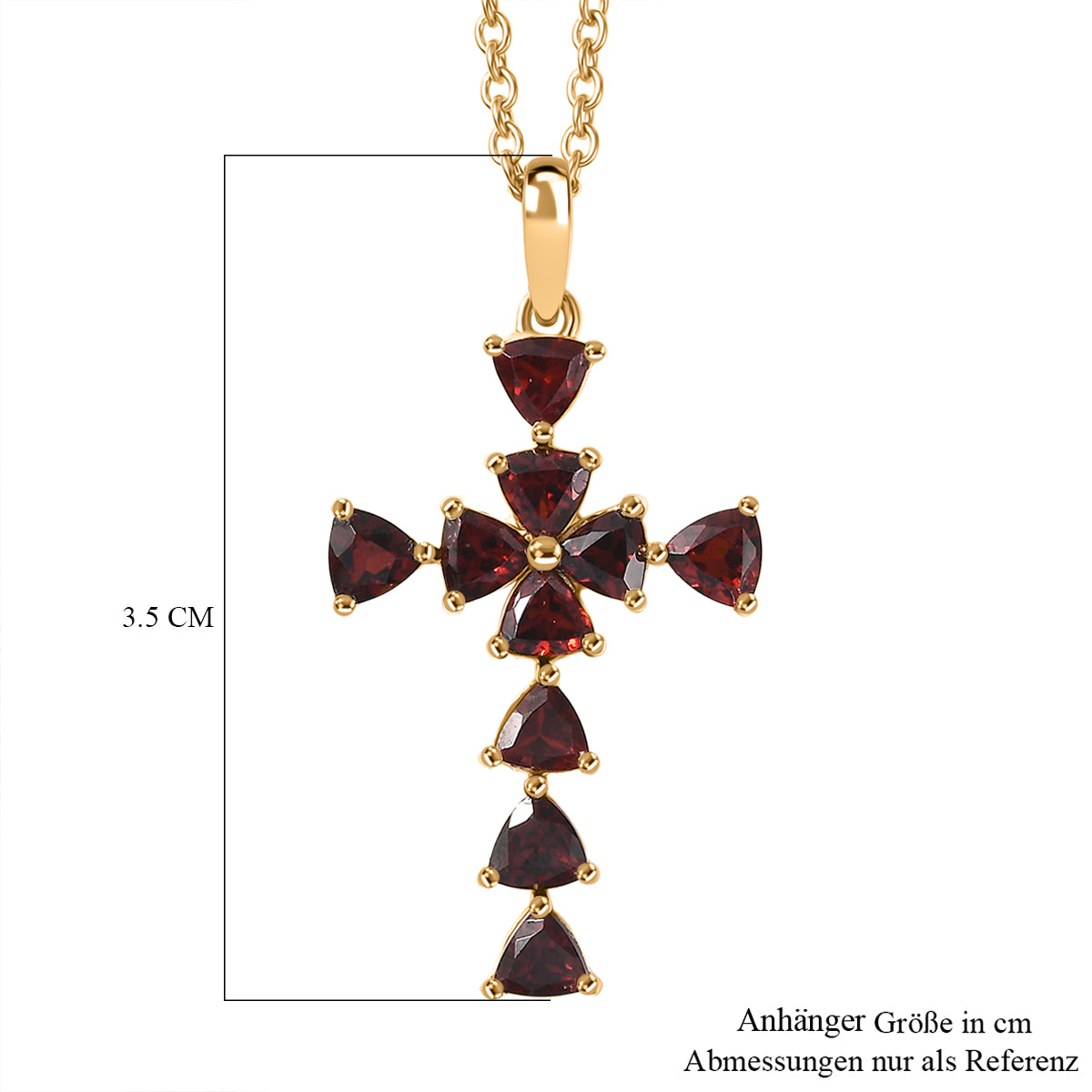 EVER TRUE Mosambik Granat Schmuckset ca. 50 cm ca. 2.96 ct