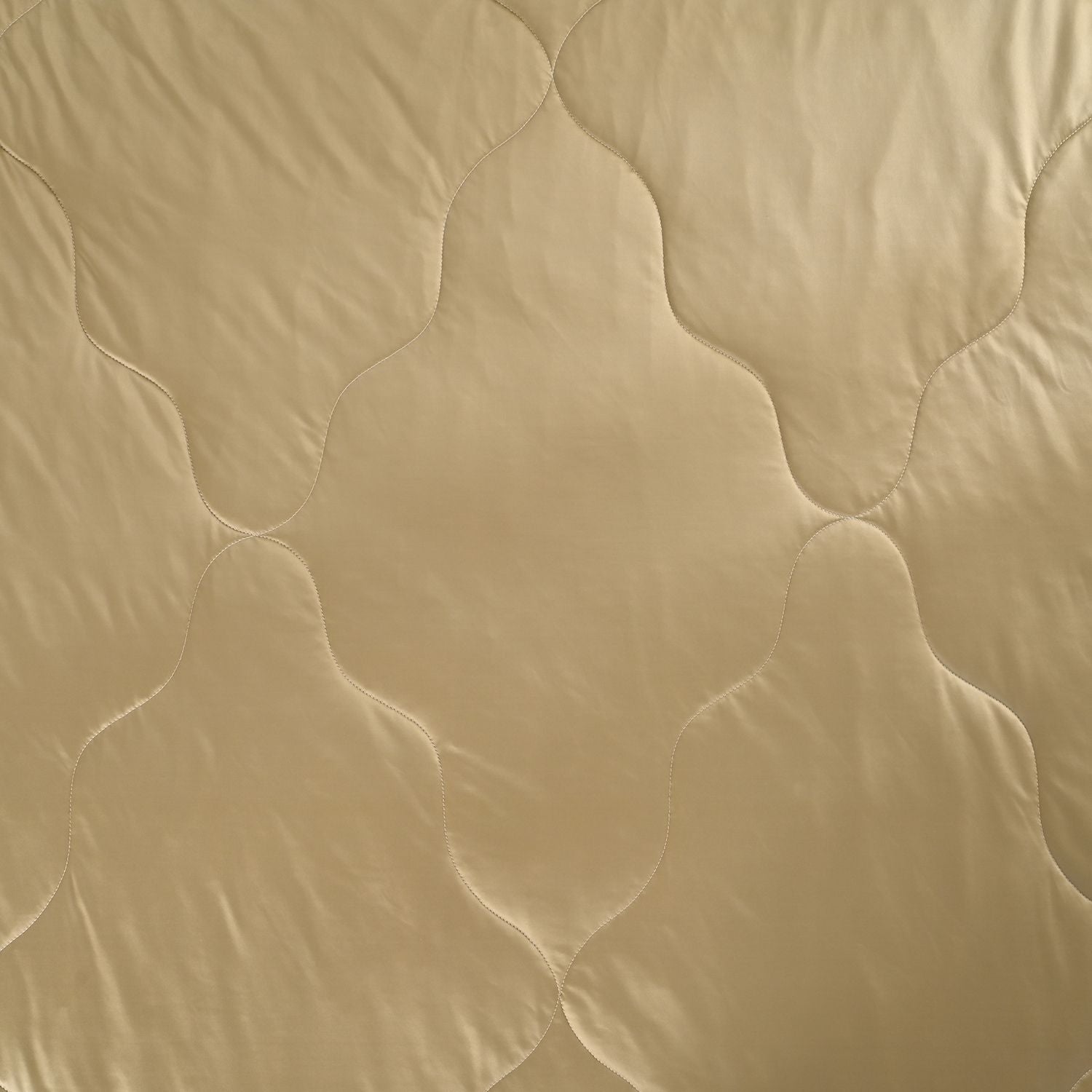 SERENITY NIGHT High-Tech Cooling-Steppdecken-Set mit edler, temperaturregulierender Maulbeeren-Seiden-Füllung und MOP Knöpfe, 135x200 - 40x80 cm, Acquarell