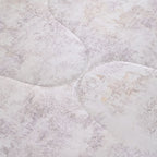 SERENITY NIGHT High-Tech Cooling-Steppdecken-Set mit edler, temperaturregulierender Maulbeeren-Seiden-Füllung und MOP Knöpfe, 135x200 - 40x80 cm, Gold