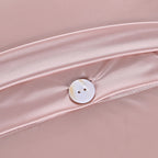SERENITY NIGHT High-Tech Cooling-Steppdecken-Set mit edler, temperaturregulierender Maulbeeren-Seiden-Füllung und MOP Knöpfe, 135x200 - 40x80 cm, Rosa