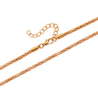 Mehrfarbiger Kristall Anhänger mit Kette ca. 63.5 cm + 5 cm Extender, Legierung Gelb