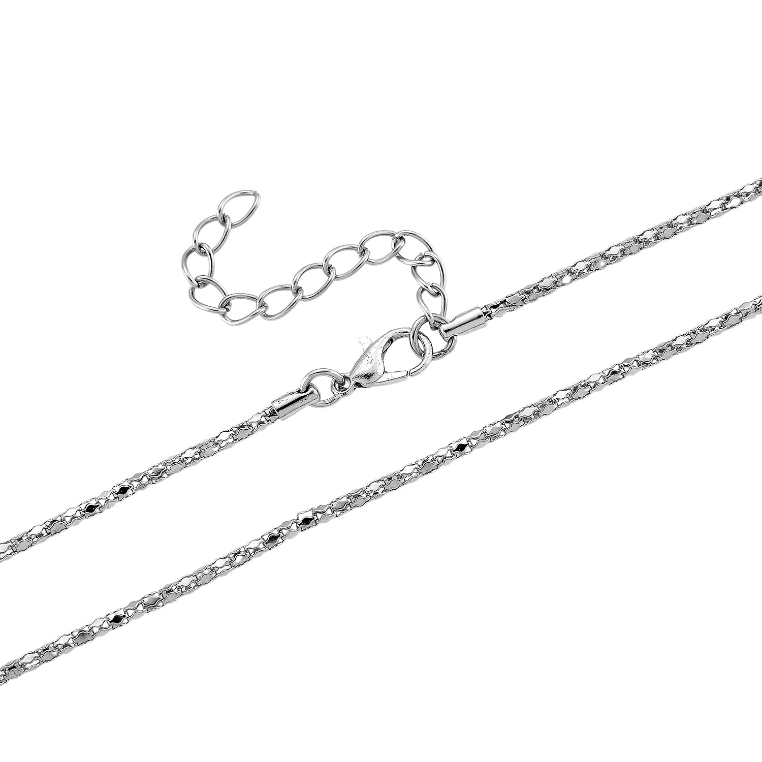Mehrfarbiger Kristall Anhänger mit Kette ca. 63.5 cm + 5 cm Extender, Legierung, Legierung emailliert