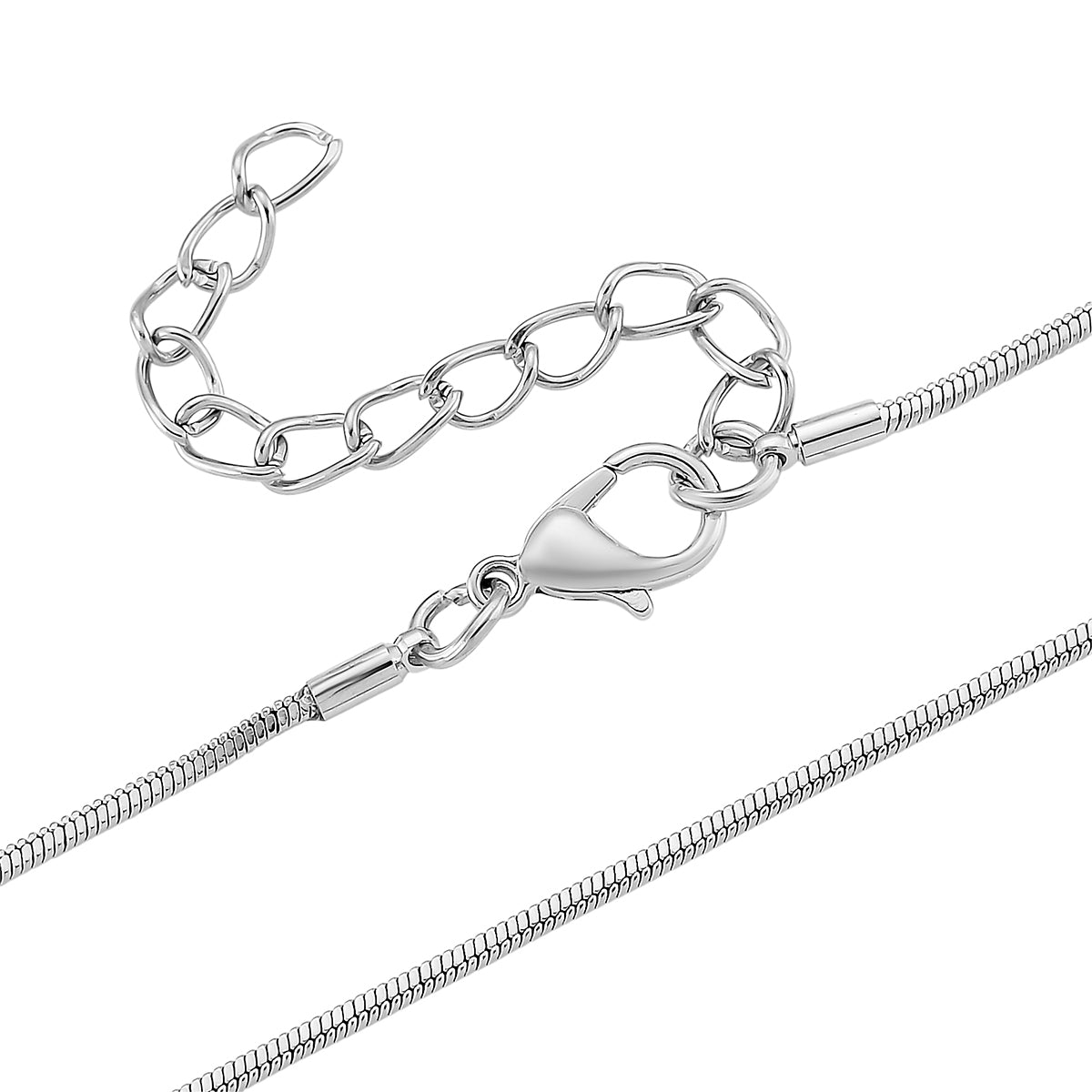 Weißer Kristall Anhänger mit Kette ca. 63.5 cm + 5 cm Extender
