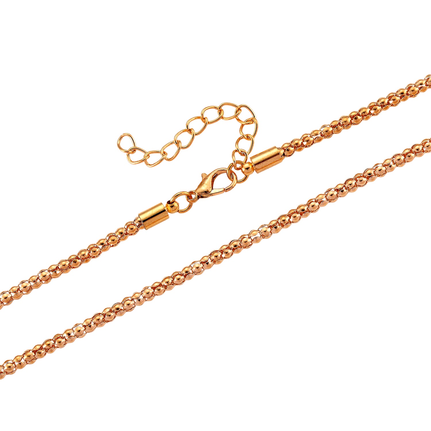Mehrfarbiger Kristall Anhänger mit Kette ca. 63.5 cm + 5 cm Extender, Legierung Gelb