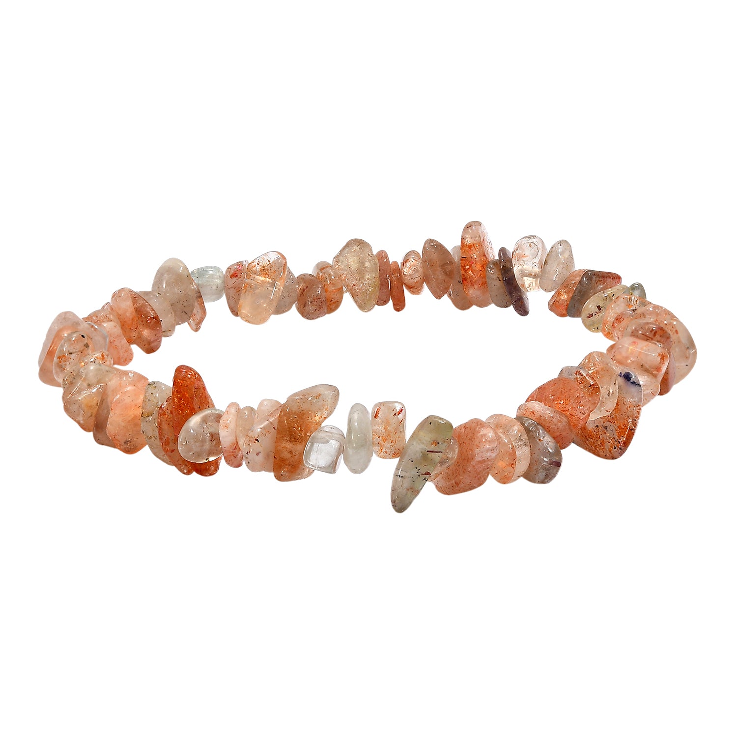 5er Set - Nephrit, Rosenquarz, Erdbeer Quarz, Mehrfarbiger Rutilquarz, Sonnenstein Armband flexibles ca. 7.5 cm, ca. 320.00 ct
