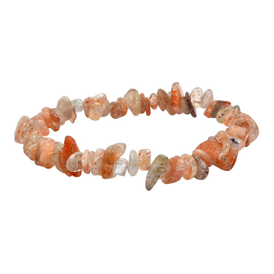 5er Set - Nephrit, Rosenquarz, Erdbeer Quarz, Mehrfarbiger Rutilquarz, Sonnenstein Armband flexibles ca. 7.5 cm, ca. 320.00 ct