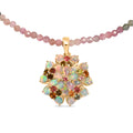 D'Joy Mehrfarbig-Turmalin, Natürlicher, äthiopischer Welo Opal Schmuckset ca. 45 cm 925 Silber 750 Gelbgold Vermeil ca. 31.97 ct