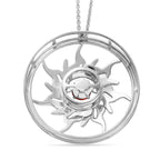 GP - AAA Blaze Feueropal, Kanchanaburi Blauer Saphir Schmuckset ca. 50 cm 925 Silber platiniert, 925 Silber platiniert und vergoldet ca. 0.26 ct
