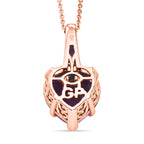 GP - AA Rose De France Amethyst, Afrikanischer Amethyst Schmuckset ca. 50 cm 925 Silber 750 Roségold Vermeil ca. 6.31 ct