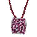 D'Joy Natürlicher Rhodolith Granat Schmuckset ca. 50 cm 925 Silber rhodiniert ca. 51,52 ct.
