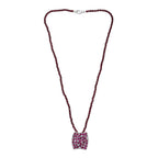 D'Joy Natürlicher Rhodolith Granat Schmuckset ca. 50 cm 925 Silber rhodiniert ca. 51,52 ct.