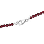 D'Joy Natürlicher Rhodolith Granat Schmuckset ca. 50 cm 925 Silber rhodiniert ca. 51,52 ct.