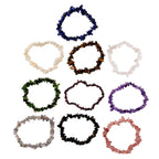 10-teilig edelstein armband geschenk set, Amethyst, Labradorit, Nephrit, Granat, Mondstein usw. 500.00 ct