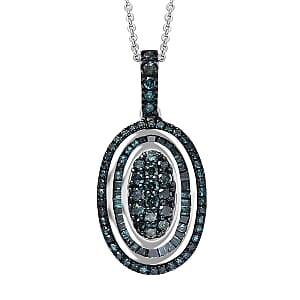 CULLINAN MINE - Blauer Diamant Schmuckset ca. 50 cm 925 Silber Rhodiniert ca. 1.00 ct