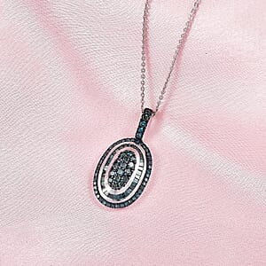 CULLINAN MINE - Blauer Diamant Schmuckset ca. 50 cm 925 Silber Rhodiniert ca. 1.00 ct