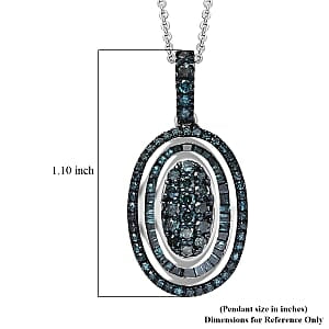 CULLINAN MINE - Blauer Diamant Schmuckset ca. 50 cm 925 Silber Rhodiniert ca. 1.00 ct