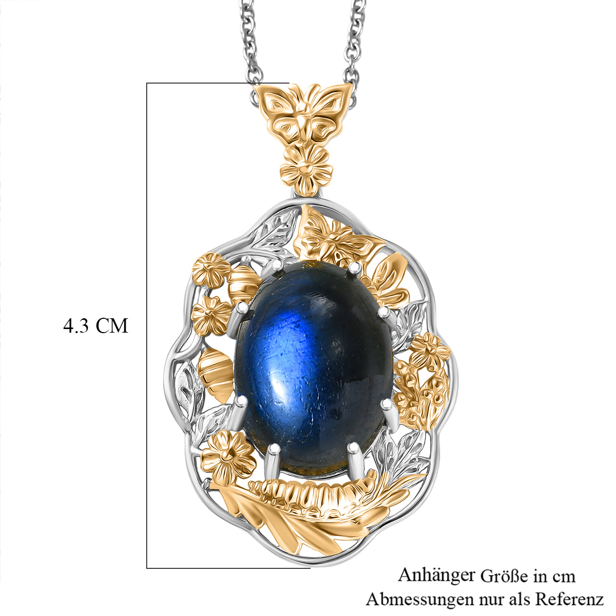 EVER TRUE AAA Labradorit Schmuckset ca. 50 cm ca. 13.60 ct