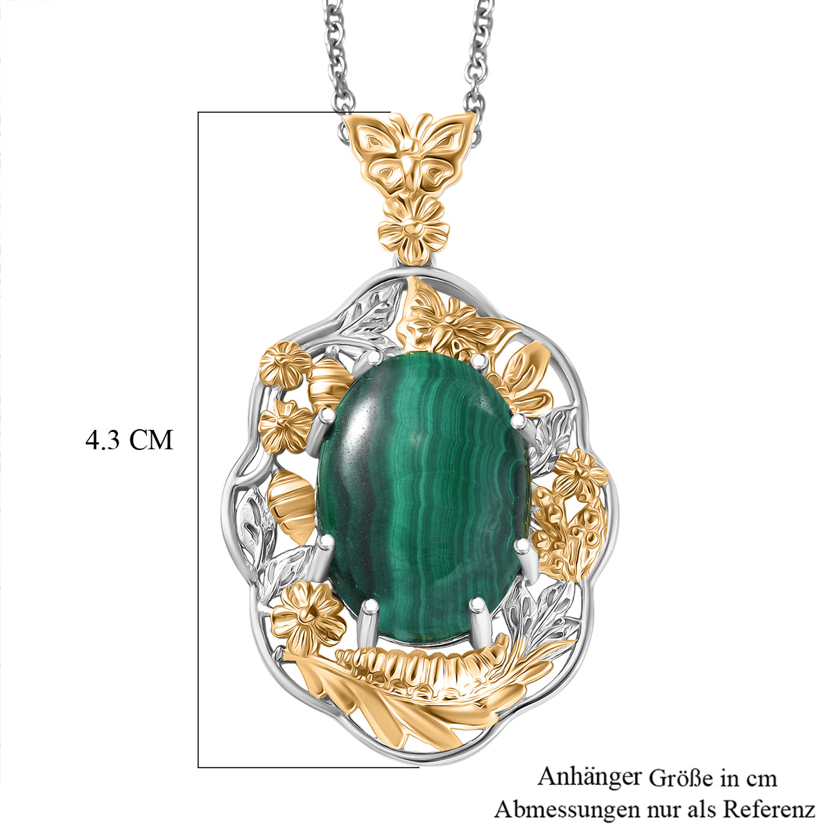 EVER TRUE AA Malachit Schmuckset ca. 50 cm ca. 14,75 ct.
