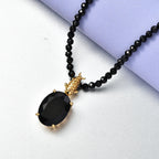 EVER TRUE AA Natürlich Schwarzer Obsidian, Schwarzer Spinell Schmuckset ca. 50 cm ca. 51.00 ct